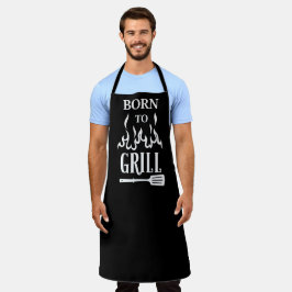 Spaß Geboren zu Grill Black Grill GRILLEN Schürze