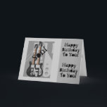 Spaß, Geburtstagsgruß für einen Sohn, Gitarre Karte<br><div class="desc">Eine Gitarre auf Grauem bereiten vor,  um jedem möglichem Rockersohn ein glücklichen rockin Geburtstag zu wünschen. Meine lustigen Sinnesgrüße.</div>