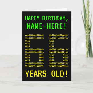 Spaß, Geeky, Nerdy "66 JAHRE ALT!" Karte