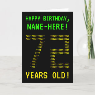 Spaß, Geeky, Nerdy "72 JAHRE ALT!" Geburtskarte Karte