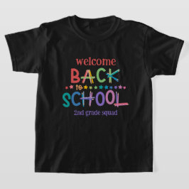 Spaß gefärbte Bleistifte Sterne Willkommen zurück  T-Shirt