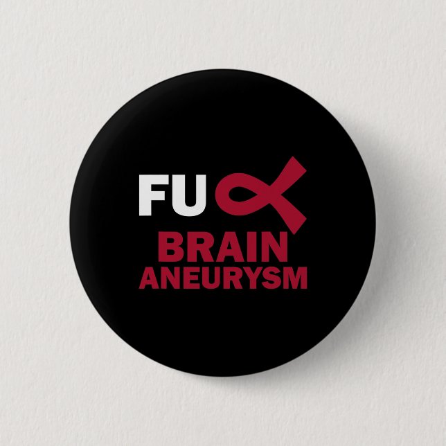 Spaß Gehirn Aneurysm Sensibilisierung Überlebende  Button (Vorderseite)