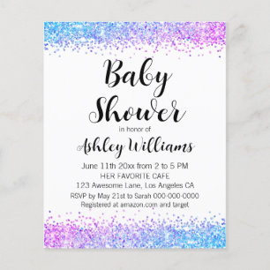 Spaß Gender Reveal Budget Baby Shower Einladungen