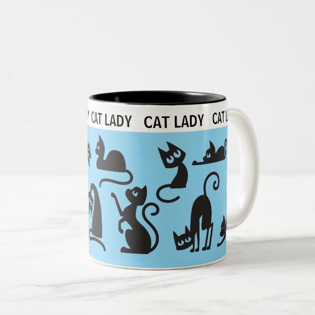 Spaß Geschenk! Perfect Cat Lady Zweifarbige Tasse (VorderseiteRechts)