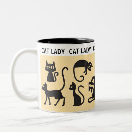 Spaß Geschenk! Perfect Cat Lady Zweifarbige Tasse