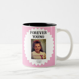 Spaß Geschenk! Vintages Foto aus der Kindheit Zweifarbige Tasse
