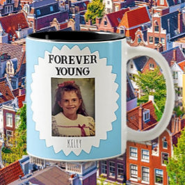 Spaß Geschenk! Vintages Foto aus der Kindheit Zweifarbige Tasse