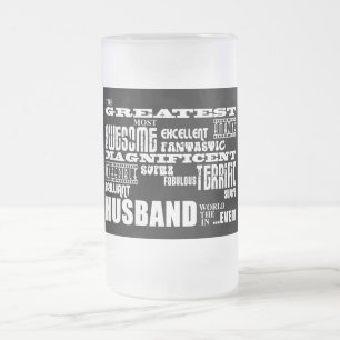 Spaß-Geschenke für Ehemänner: Bestster Ehemann Mattglas Bierglas