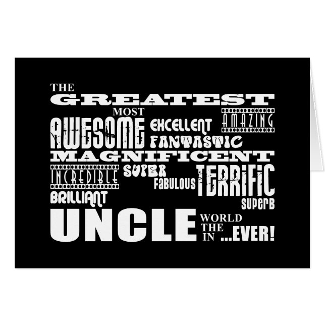 Spaß-Geschenke für Onkel: Bestster Onkel (Vorderseite (Horizontal))