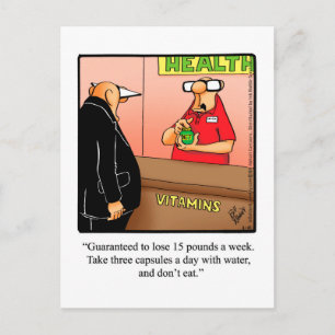 Spaß Gewichtsverlust Postkarte
