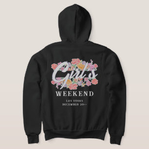 Spaß Girls Wochenende Nacht mit Skripttext Hoodie