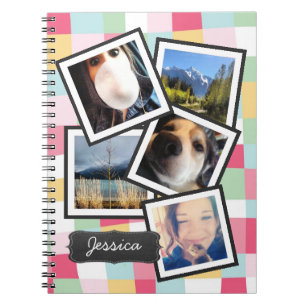 Spaß Girly Instagram Foto-Collage Notizblock