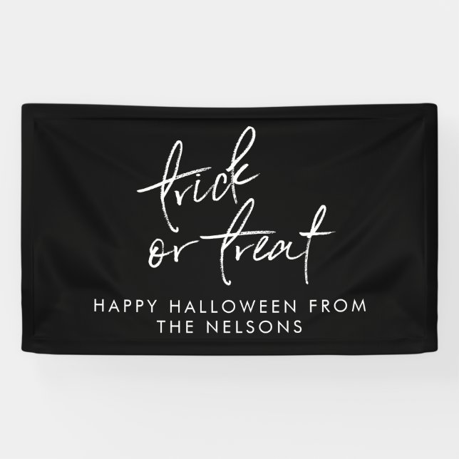 Spaß glücklicher Halloween-Laufwerk mit Familienna Banner (Horizontal)