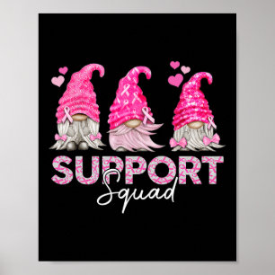 Spaß-Gnome unterstützen Squad Brustkrebs-Bewusstse Poster