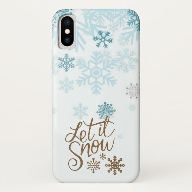 Spaß Gold Glitzern lassen es schnee Case-Mate iPhone Hülle (Rückseite)