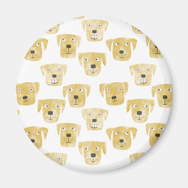 Spaß Golden Labrador Retriever Dog Magnet (Vorne)