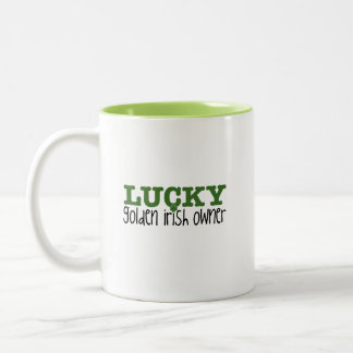 Spaß, goldene irische Tasse