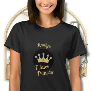 Spaß Goldkrone Diamanten Pilates Prinzessin Name T-Shirt