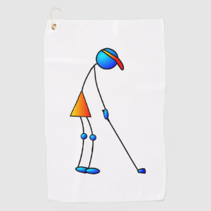 Spaß-Golf spielende Zahl Golfhandtuch