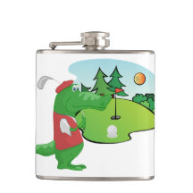 Spaß Golf Vinyl Wrapped Flask with Alligator