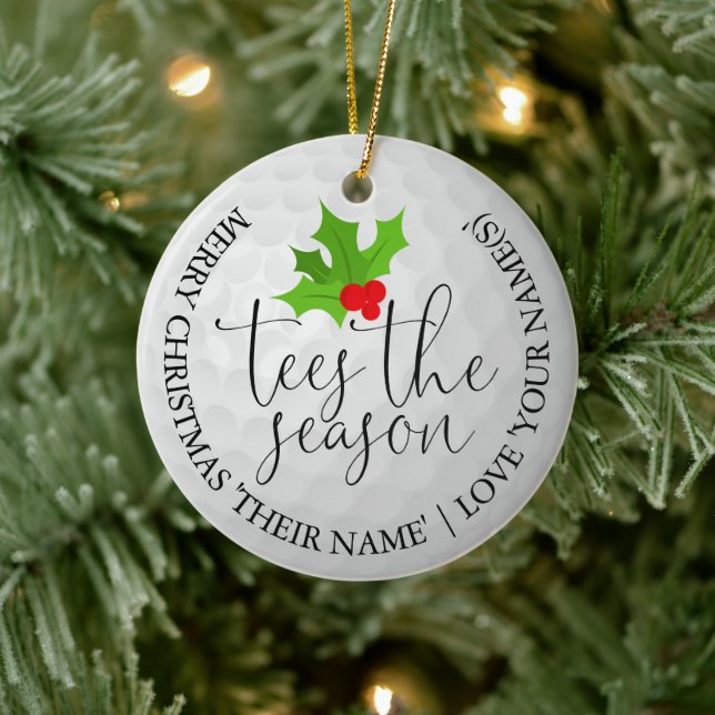 Spaß Golfer Weihnachten Golf Geschenk T-Shirts Die Keramik Ornament (Baum)