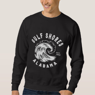 Spaß Golfküste AL Ocean Wave Surf Neue Kunst Sweatshirt