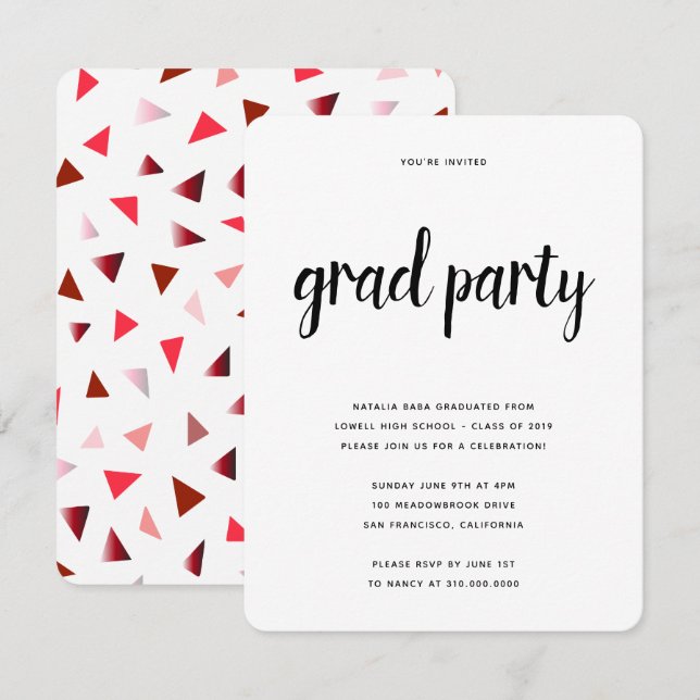 Spaß Grad Einladung! Einladung (Vorne/Hinten)