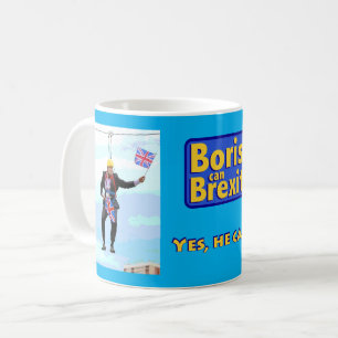 Spaß grafischer Boris Johnson Brexit von Europas Kaffeetasse