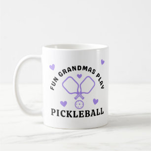 Spaß Grandmas spielen Pickleball mit Namen Kaffeetasse