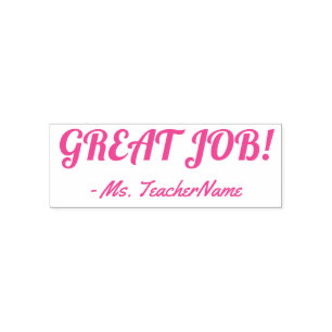Spaß "GROSSER JOB!" Lehrerin Rubber Briefmarke Permastempel