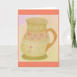 Spaß Grußkarte Liebe Jug & World Runde/Flat Joke Karte
