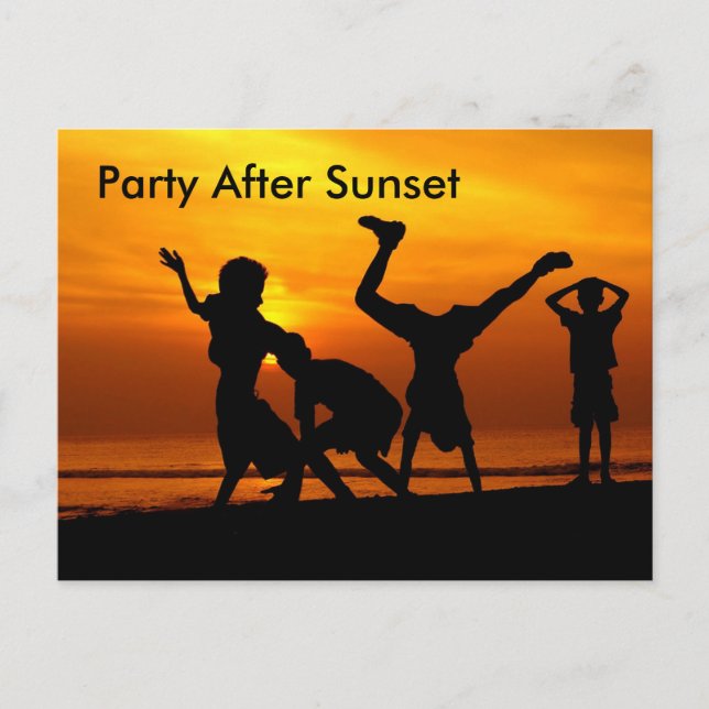 Spaß haben einladungspostkarte (Vorderseite)