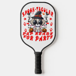 Spaß Halloween Dog Pumpkin Design für Haustiere! Pickleball Schläger