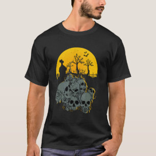 Spaß Halloween Skull Geisterköpfe Moon Kostüme Kin T-Shirt