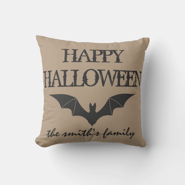 Spaß Halloween Trick oder Treat mit Bat Kissen (Vorderseite)