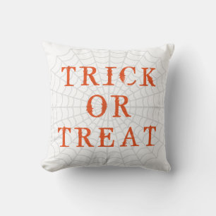 Spaß Halloween Trick oder Treat mit Spider Web Kissen