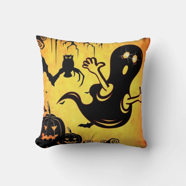 Spaß Halloween Trick oder Treat mit Spider Web Kissen (Vorderseite)