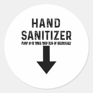 Spaß Hand Sanitizer Runder Aufkleber