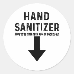 Spaß Hand Sanitizer Runder Aufkleber