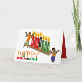 Spaß Happy KWANZAA 7 Grundsätze Personalisiert Feiertagskarte