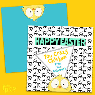Spaß "Happy Oaster You Crazy Chicken" Ostern Feiertagskarte