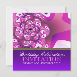 Spaß Happy Pink Scrunchy Geburtstagsparty Einladun Einladung