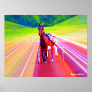 Spaß Harness Racing Print Poster