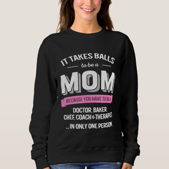 Spaß harte Arbeit Mama Doktor Baker Koch Coach da Sweatshirt (Vorderseite)