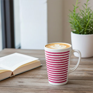 Spaß hell Rot und Weiß Streifen, Weihnachten Milchtasse