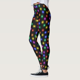 Spaß-helle festliche Weihnachtslicht-Illustration Leggings