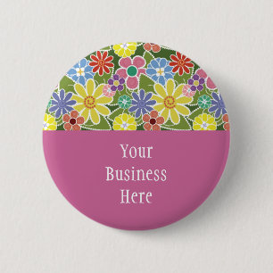 Spaß-heller mit Blumenknopf Button