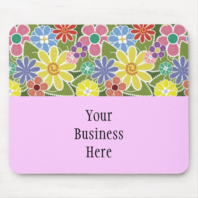 Spaß helles Mit Blumenmousepad Mousepad (Vorne)