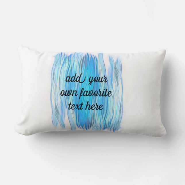 Spaß hinzufügen Wasserfarbe Wasserfarbe türkis Str Lendenkissen (Vorderseite)