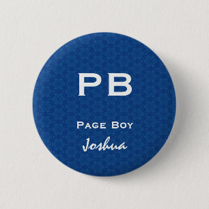 Spaß-Hochzeits-Rollen-Abkürzungs-blaues Button